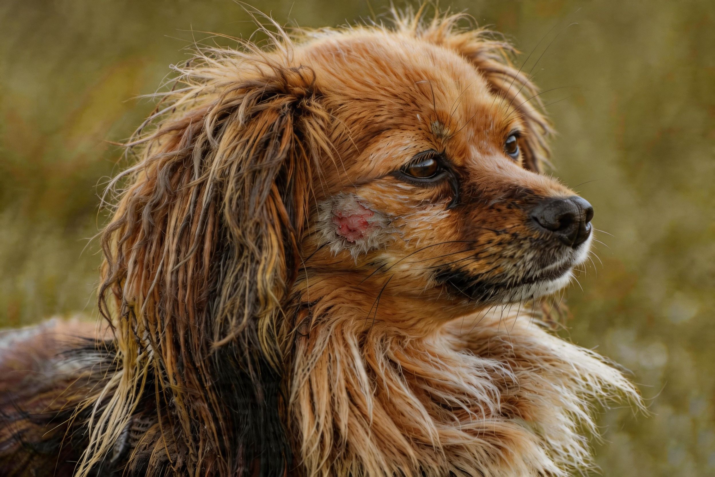 Clean, fluffy dog after a Drezen ozone wash