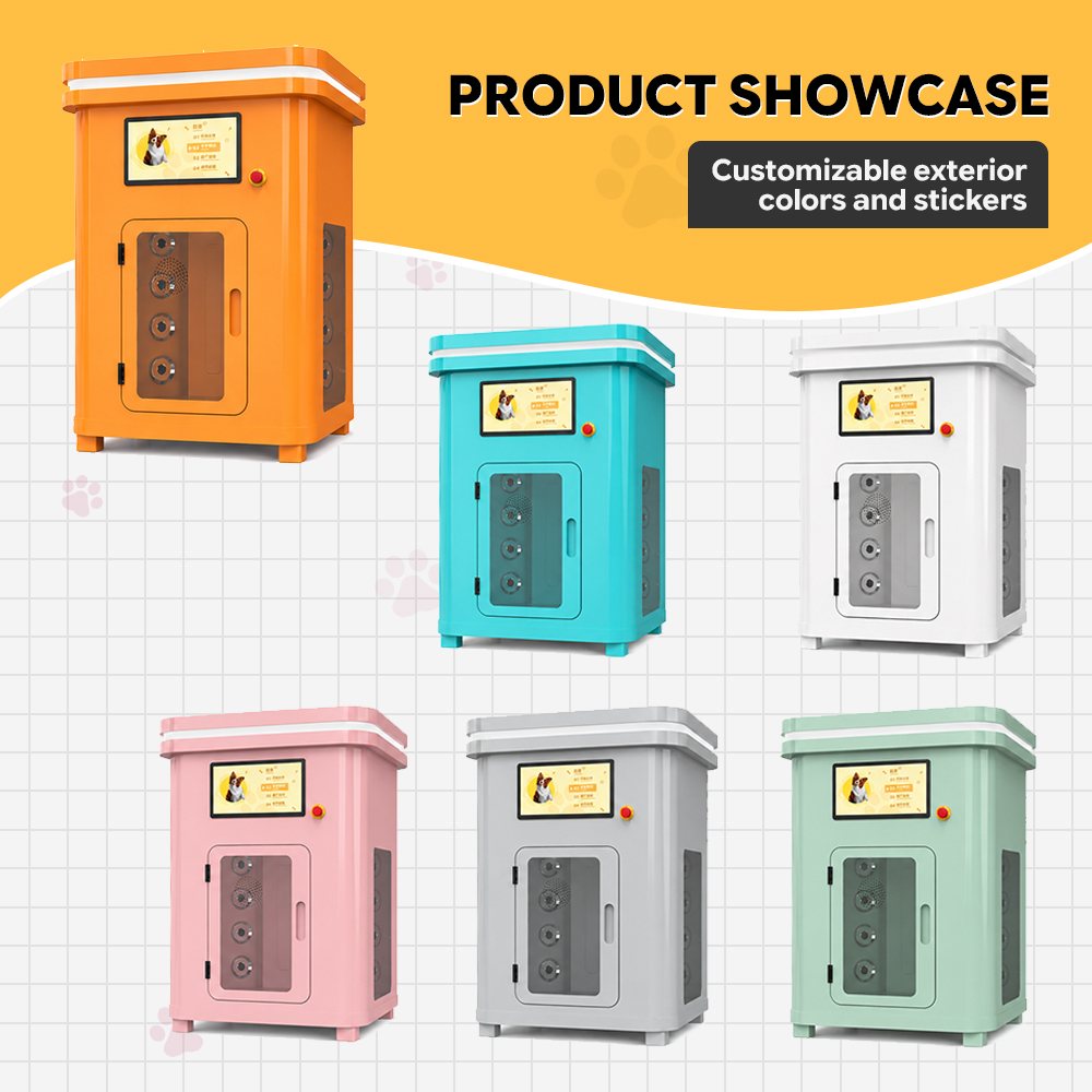 Body colour options available for the Drezen FA-2025A fully automatic dog wash cabin