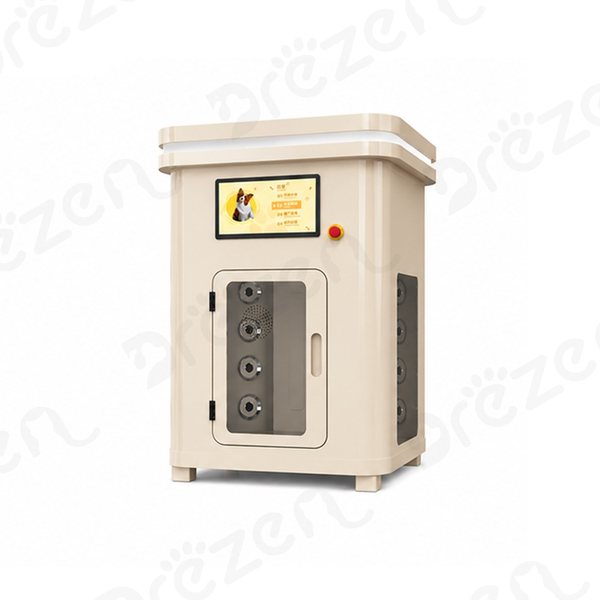 Drezen FA-2025A fully automatic dog wash cabin in beige