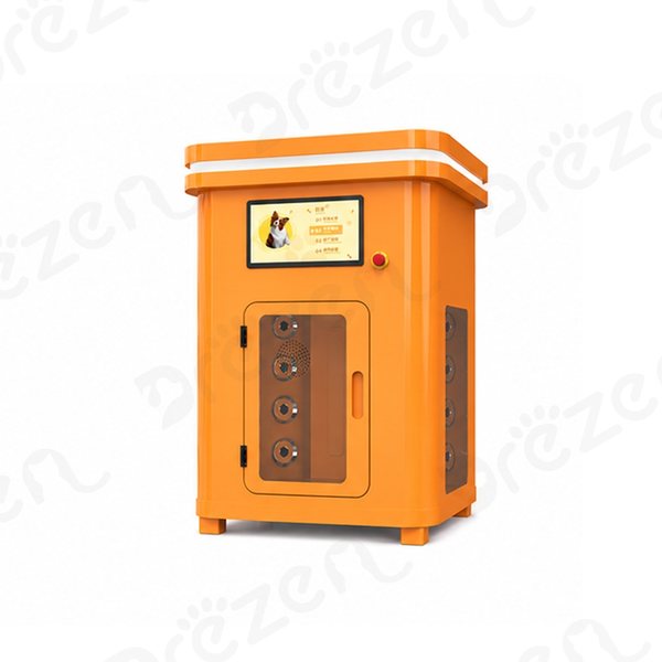 Drezen FA-2025A fully automatic dog wash cabin in orange