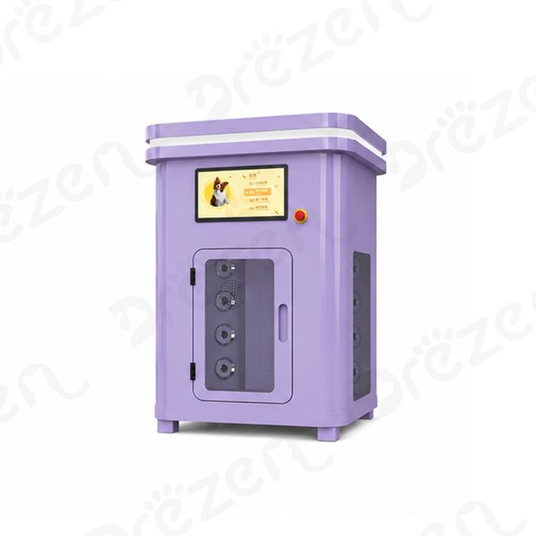 Drezen FA-2025A fully automatic dog wash cabin in purple