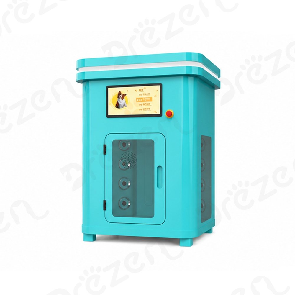 Drezen FA-2025A fully automatic dog wash cabin in teal