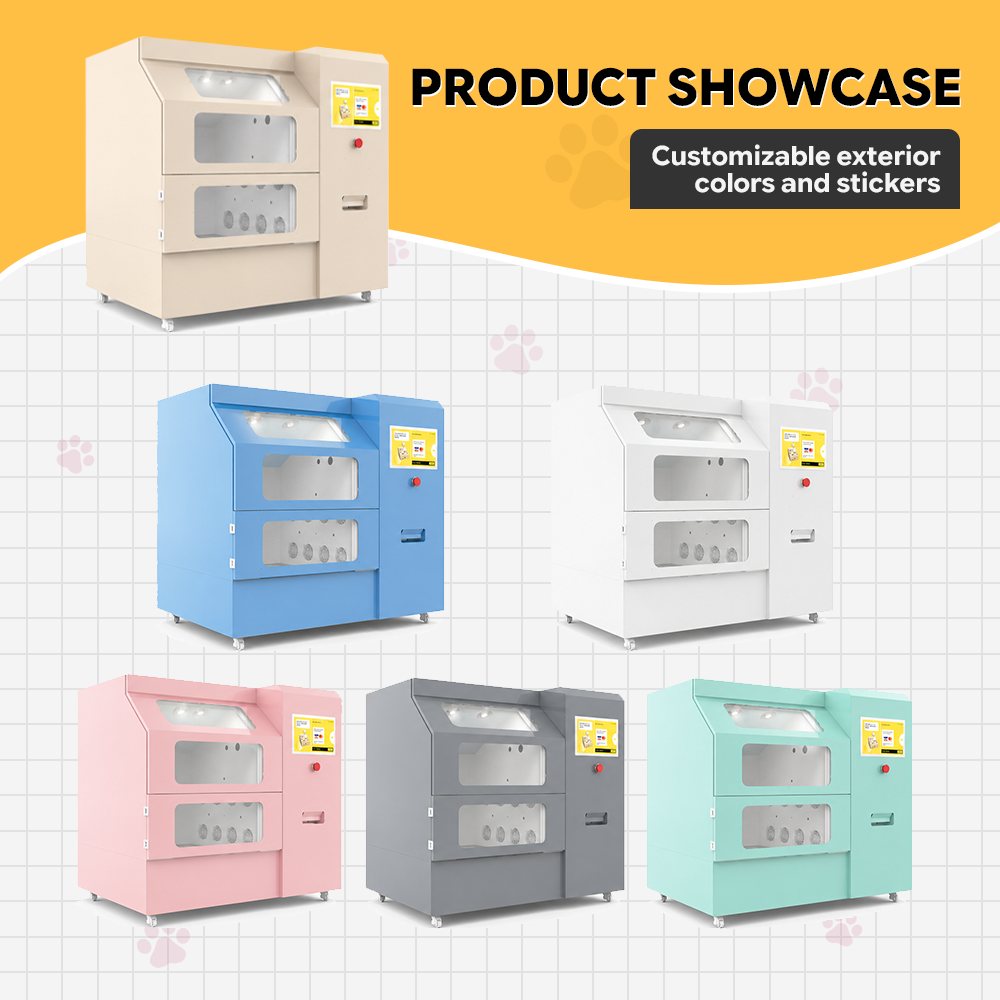 Body colour options available for the Drezen SE-2025A automatic dog wash cabin
