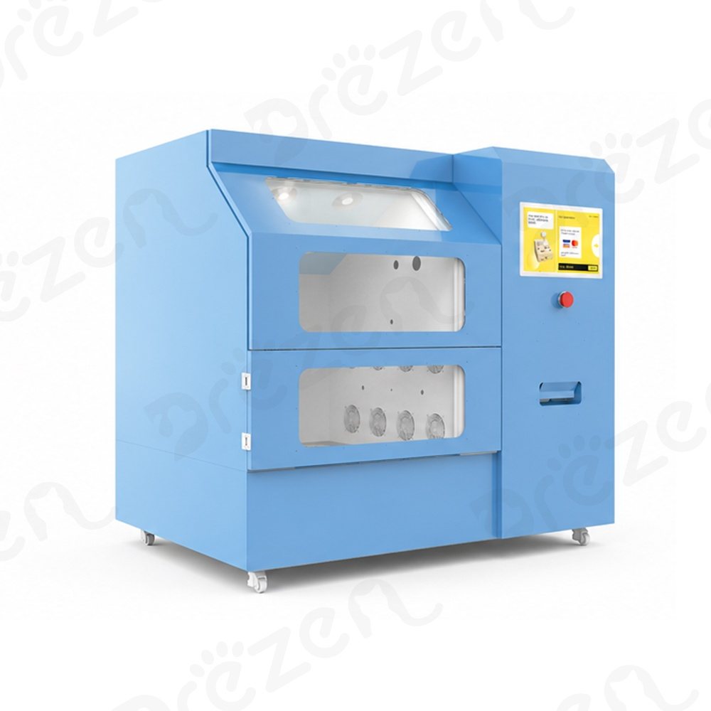 Drezen SE-2025A dual-mode automatic dog wash cabin in blue